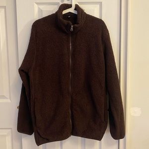 Burgundy fleece men size L